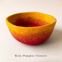 Fibres of Life - Felt Bowl - Large Ombre | Felt Yarn Bowl | Crochet Bowl
