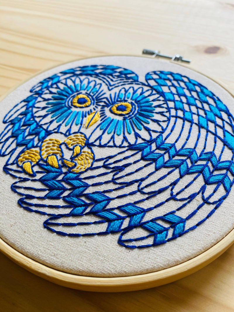 Hook, Line & Tinker - Boreal Owl Complete Embroidery Kit