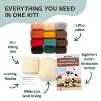 Woolbuddy - DIY Needle Felting Farm Collection Kit –Craft 6 cute animals