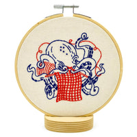 Hook, Line & Tinker - Knitting Octopus Complete Embroidery Kit