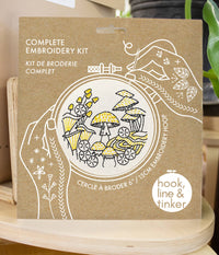 Hook, Line & Tinker - Mushrooms Complete Embroidery Kit