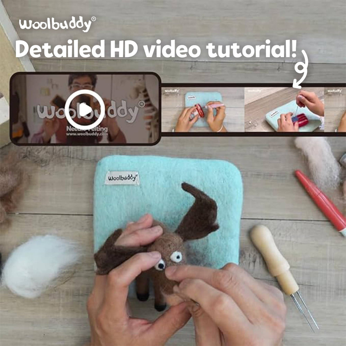 Woolbuddy - DIY Needle Felting Kit - Sheep