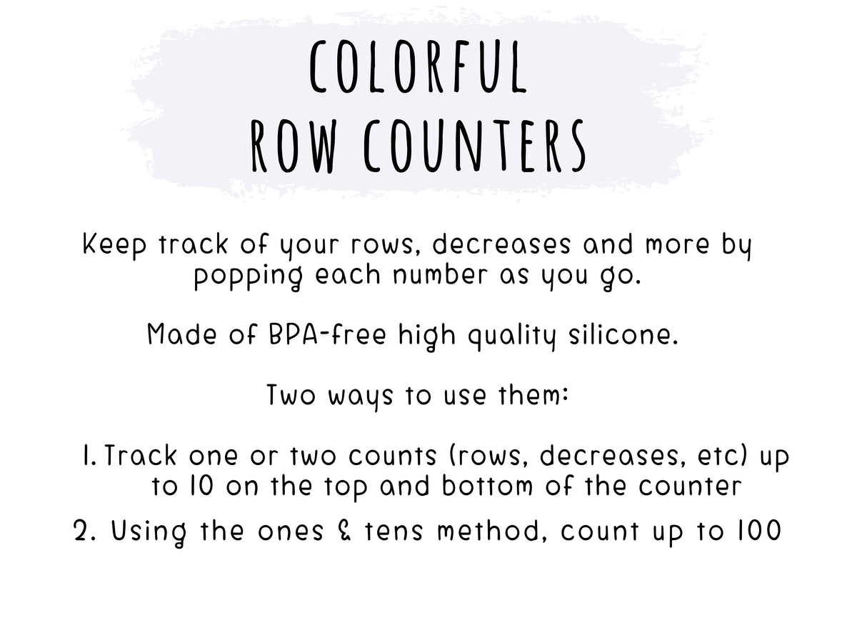 Fox & Pine - Colorful Row Counters | Knitting & Crochet