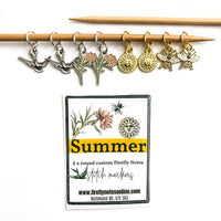 Firefly Notes - Summer stitch markers, custom Firefly Notes stitch markers