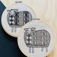 Hook, Line & Tinker - Sweater Weather Sheep Complete Embroidery Kit