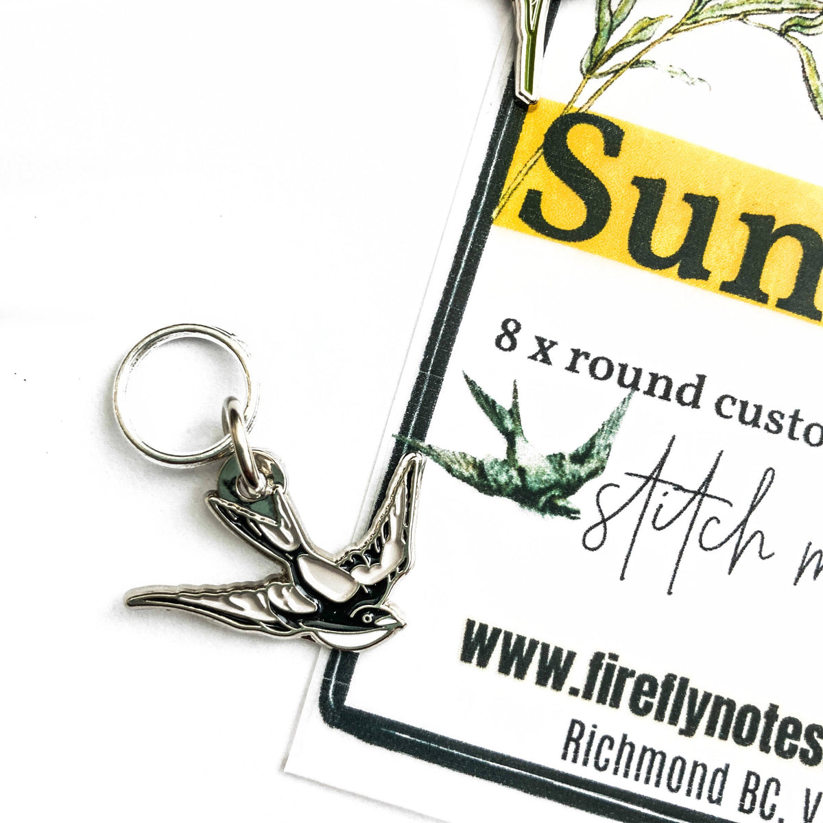 Firefly Notes - Summer stitch markers, custom Firefly Notes stitch markers