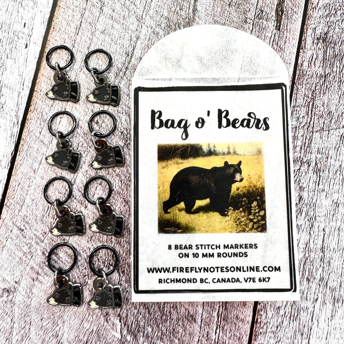 Firefly Notes - Bear Stitch Markers – Limited Edition Set of 8
