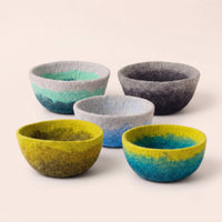 Fibres of Life - Felt Bowl - Large Ombre | Felt Yarn Bowl | Crochet Bowl