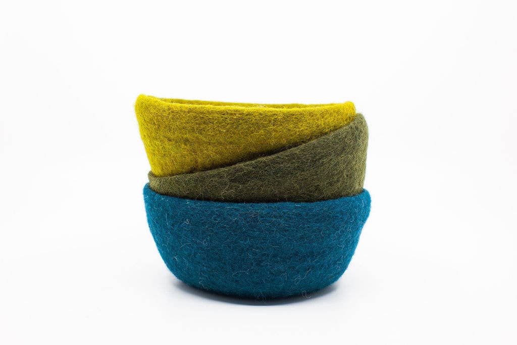 Fibres of LIfe - Felt Bowl - Small | Wool Felt Yarn Bowl | Knitting Bowl