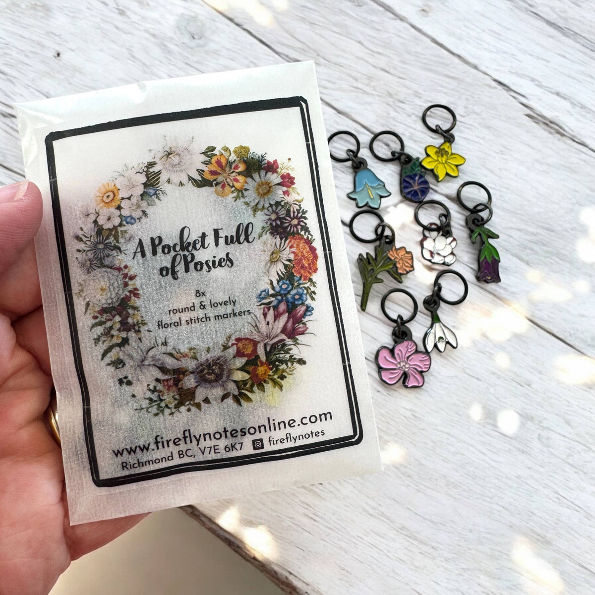 Firefly Notes - Pocket Full of Posies Stitch Marker Pack