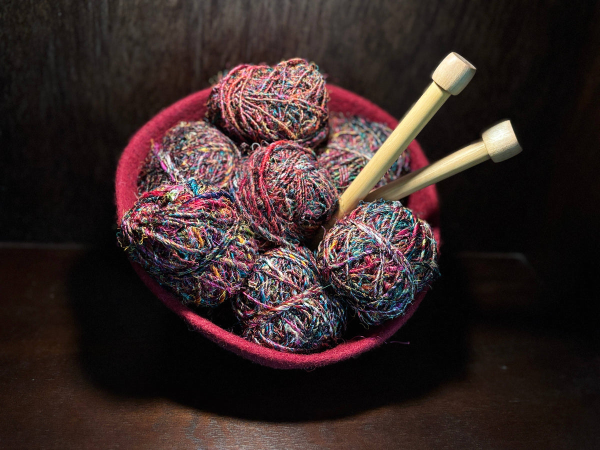 Fibres of LIfe - Felt Bowl - Small | Wool Felt Yarn Bowl | Knitting Bowl