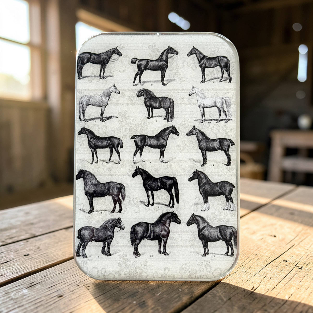 Firefly Notes - Study of Horses Notions Tin
