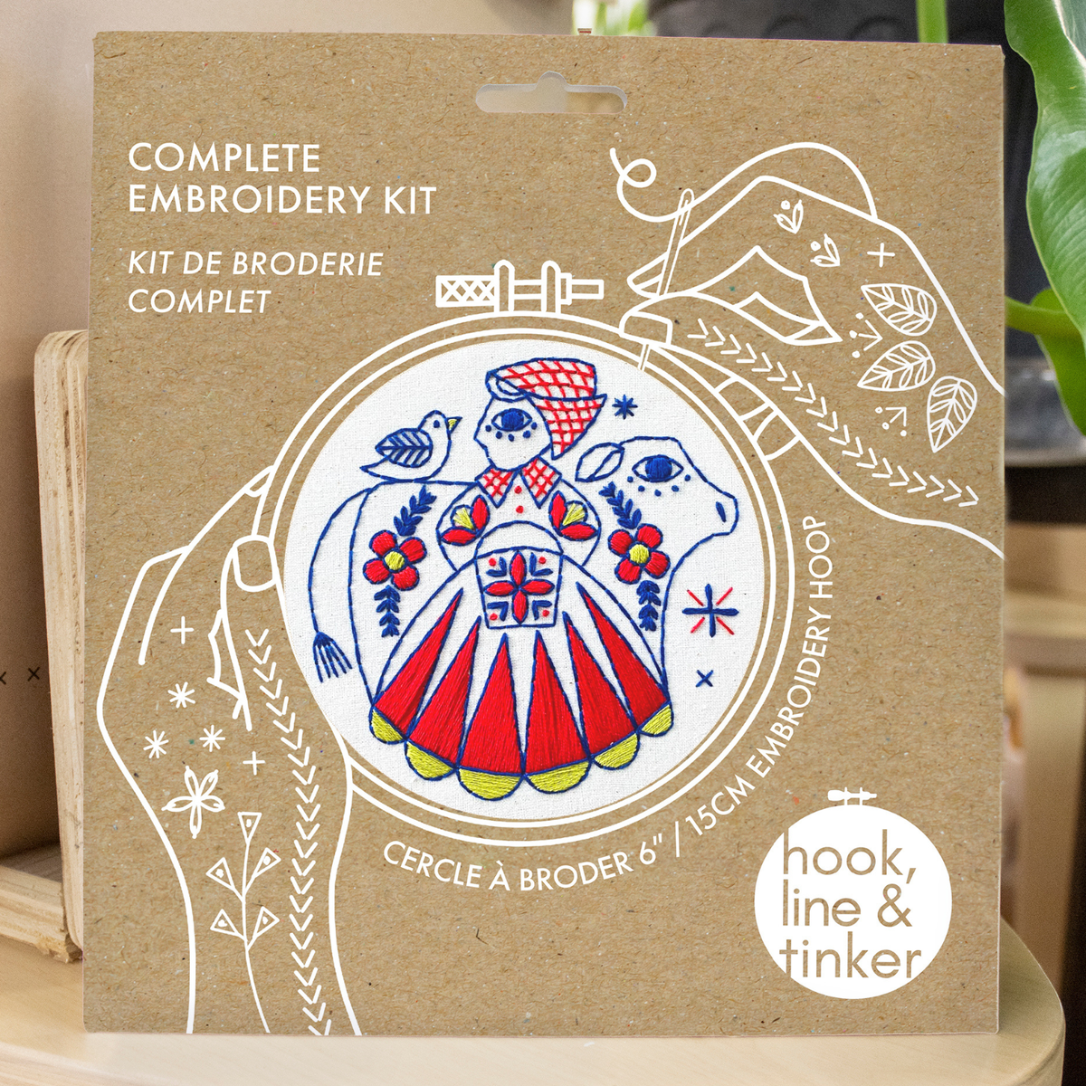 Hook, Line & Tinker - Milkmaid Complete Embroidery Kit