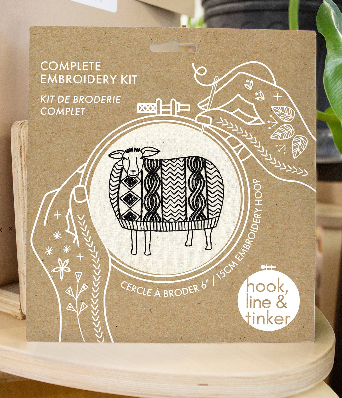 Hook, Line & Tinker - Sweater Weather Sheep Complete Embroidery Kit