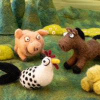 Woolbuddy - DIY Needle Felting Farm Collection Kit –Craft 6 cute animals