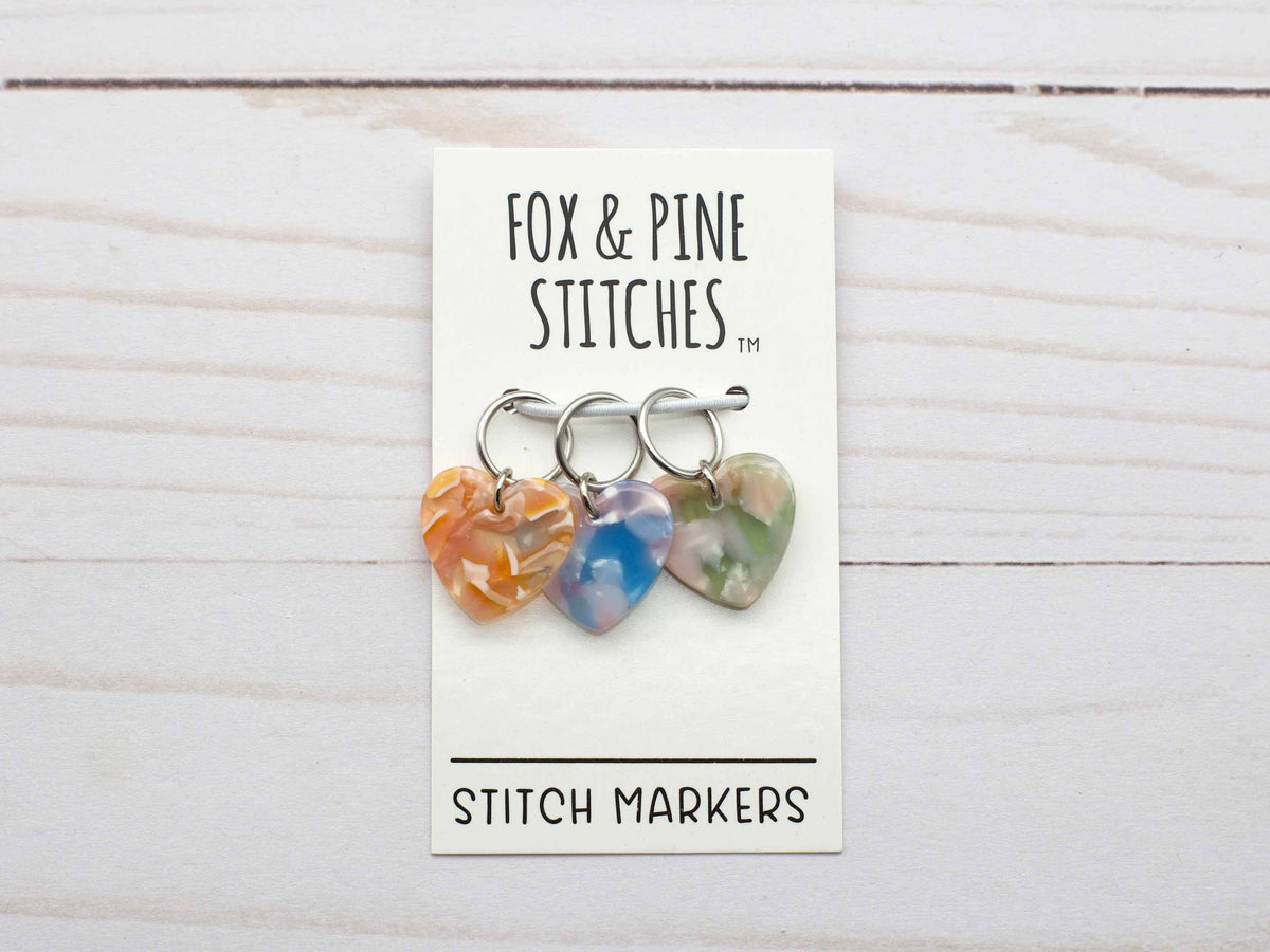 Fox & Pine - Heart Stained Glass | Stitch Markers