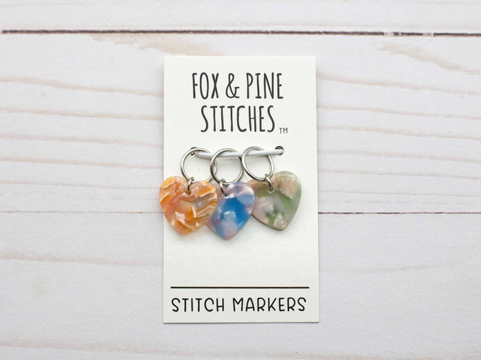 Fox & Pine - Heart Stained Glass | Stitch Markers