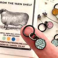Firefly Notes - From the Yarn Shelf – Yarn Ball Stitch Marker Set (Set of 8) | Knitting Stitch Markers
