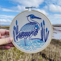 Hook, Line & Tinker - Blue Heron Complete Embroidery Kit