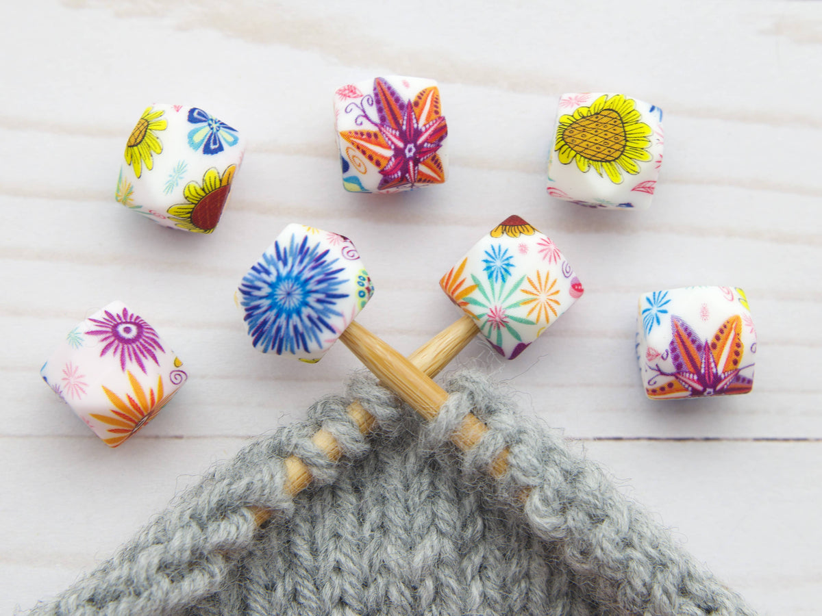 Fox & Pine - Bright Bouquet Hexagon | Stitch Stoppers