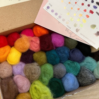 Woolbuddy - Eco Wool Fibre Collection Kit – 40 or 60 Colors - for spinning and felting