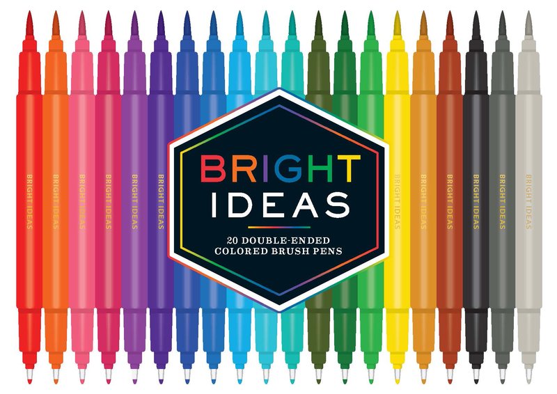 Bright Ideas - 20 Double-Ended Colored Brush Pens (Dual Brush Pens, Brush Pens for Lettering, Brush Pens with Dual Tips)