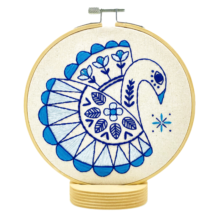 Hook, Line & Tinker - Swan Swimming Complete Embroidery Kit