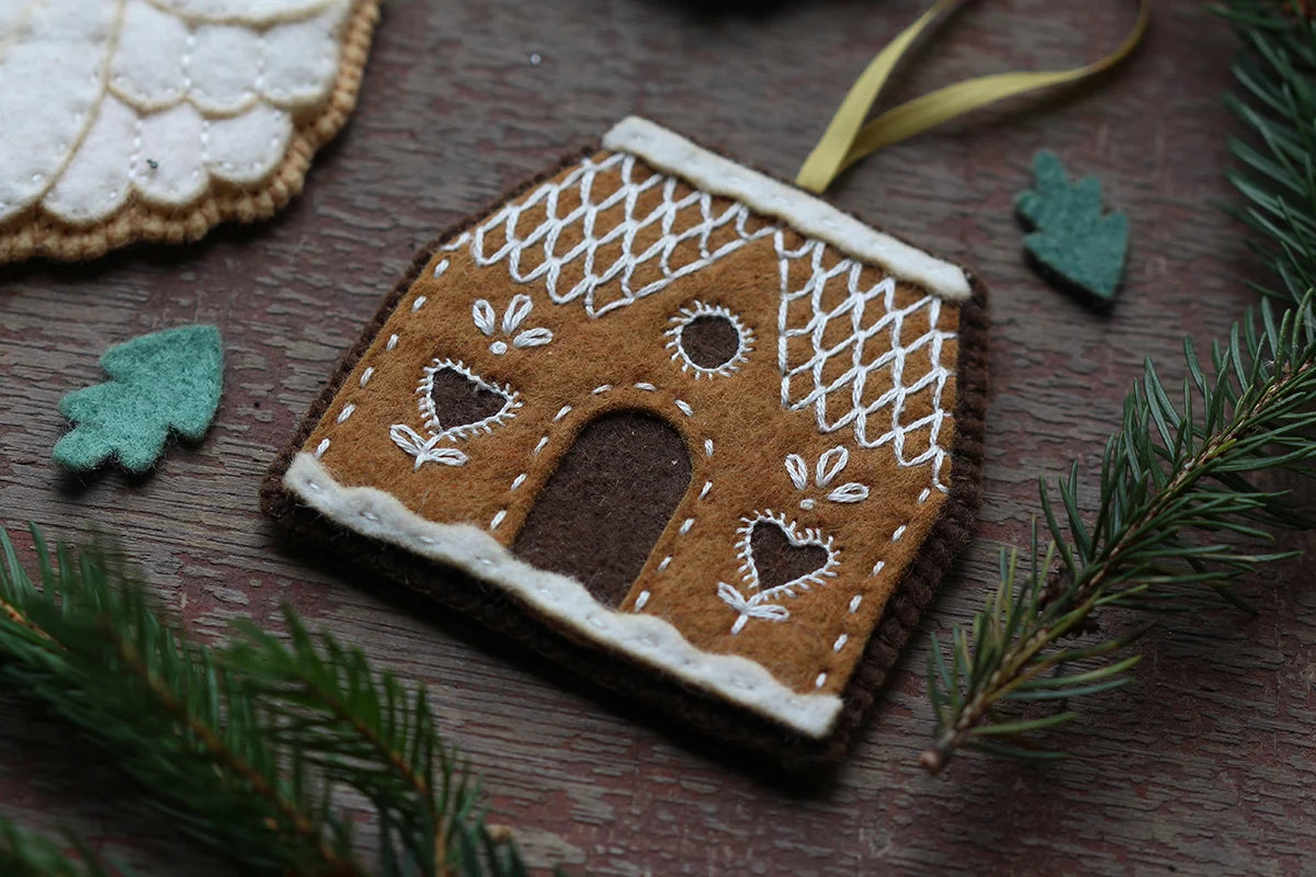 Kiriki Press - Gingerbread House - Felt Ornament Kit