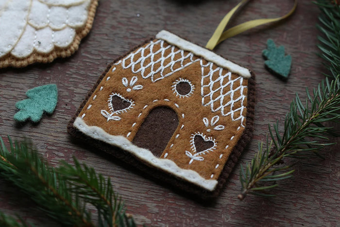 Kiriki Press - Gingerbread House - Felt Ornament Kit