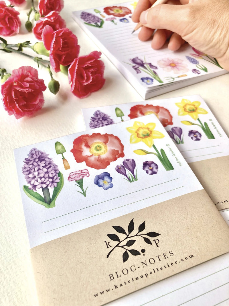 Katrinn Pelleter - Writing Pad / Notes Flowers
