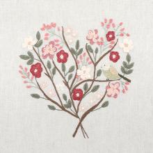 Un chat dans l'aiguille -Sakura (May embroidered heart) - EASY CUSTO