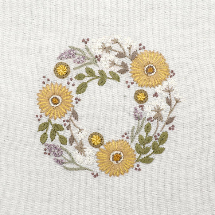 Un chat dans l'aiguille - Couronne de tournesols - Small August wreath (Code: C-04434)
