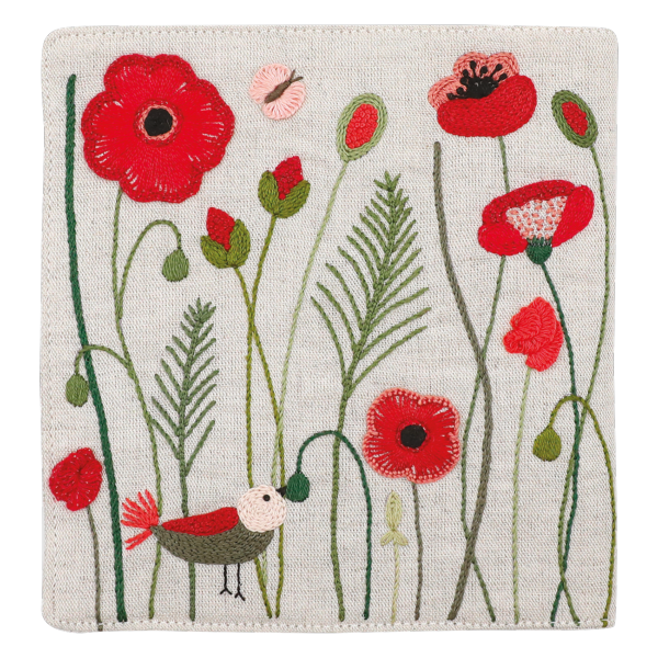 Un chat dans l'aiguillle - Needle case poppies