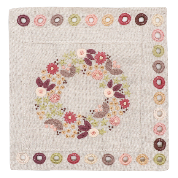 Un chat dans l'aiguille - Threads organizer - Floral Wreath (Code: C-08855)