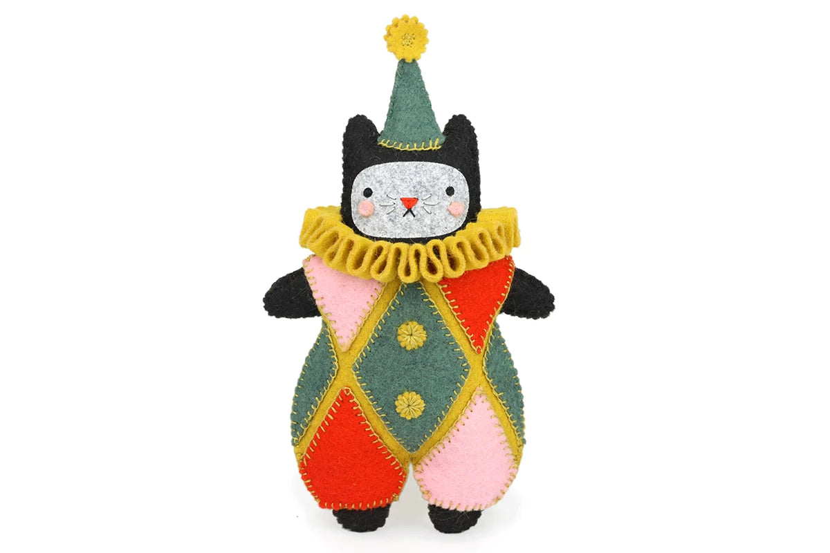 Kiriki Press - Harlequin Cat - Felt Doll Kit
