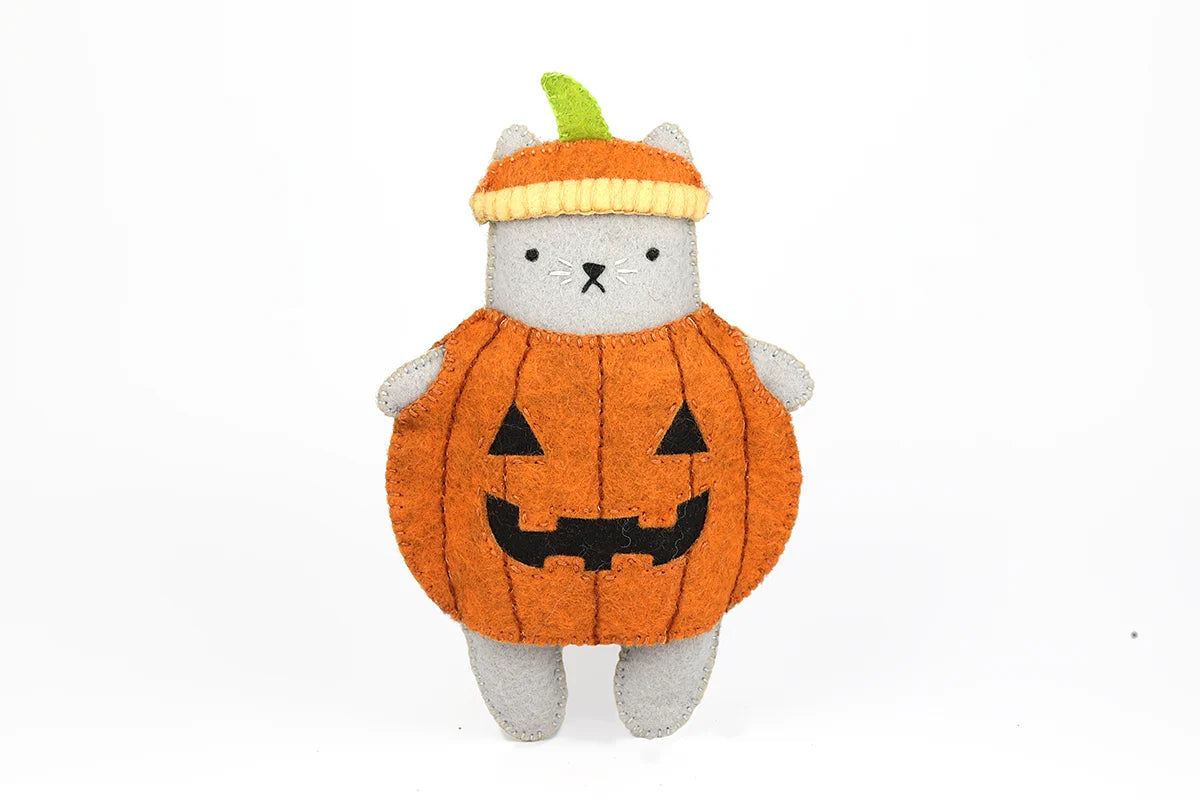 Kiriki Press - Pumpkin Cat - Felt Doll Kit