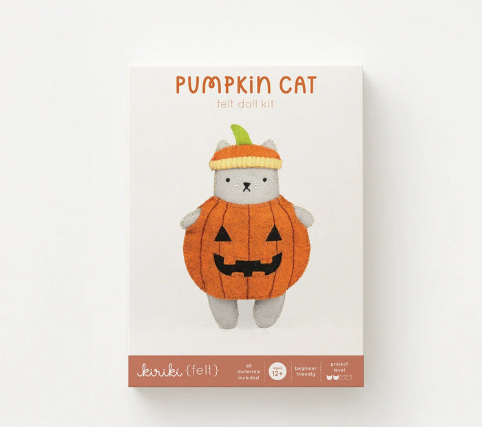 Kiriki Press - Pumpkin Cat - Felt Doll Kit