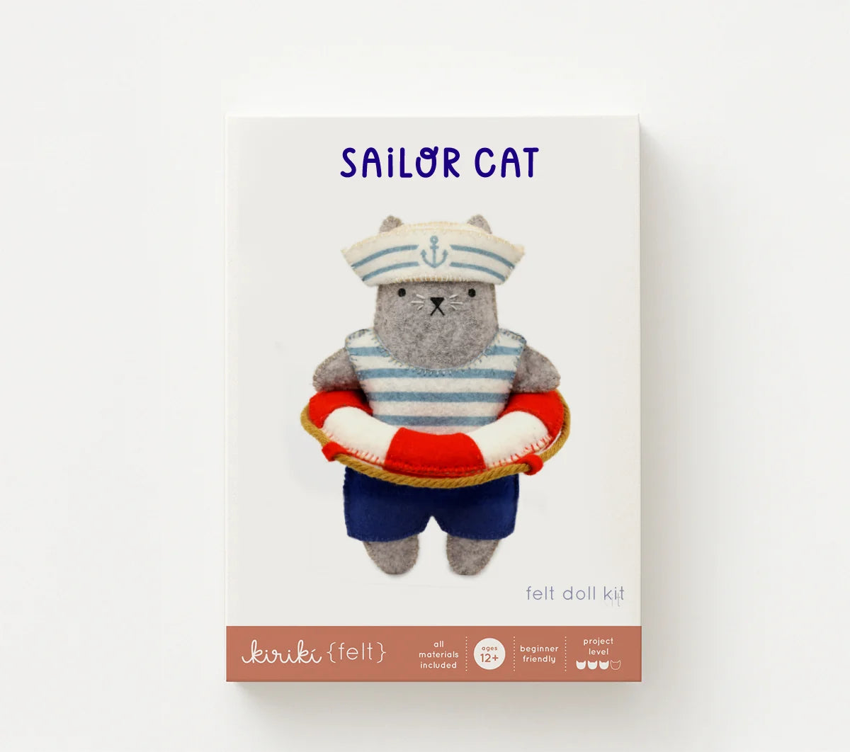 Kiriki Press - Sailor Cat - Felt Doll Kit