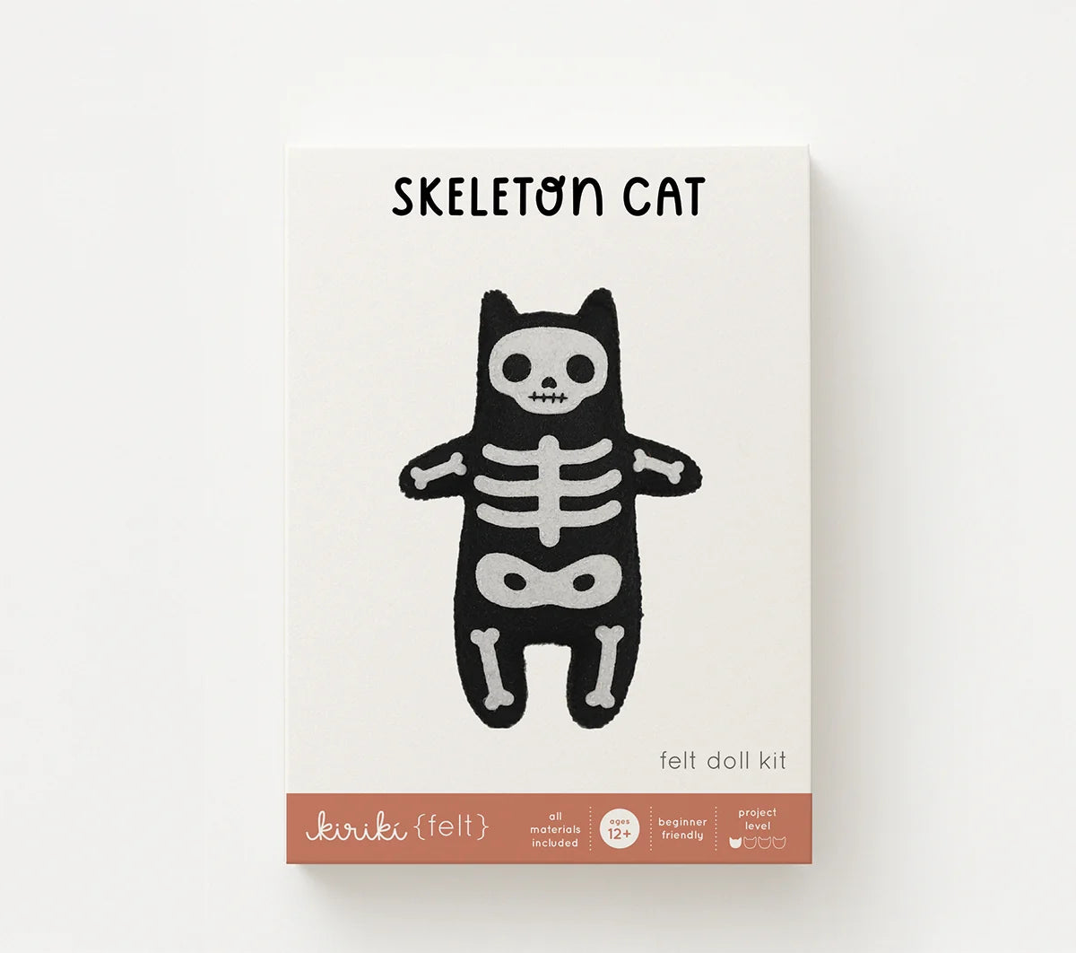 Kiriki Press - Skeleton Cat - Felt Doll Kit