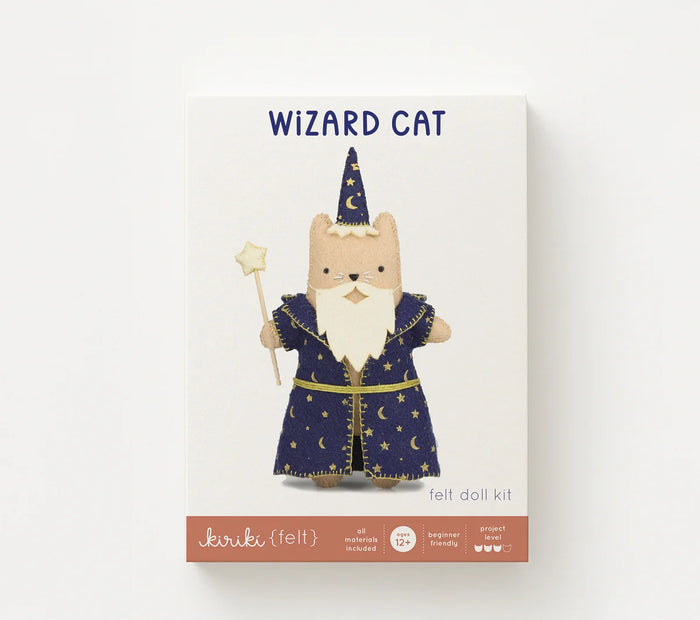 Kiriki Press - Wizard Cat - Felt Doll Kit