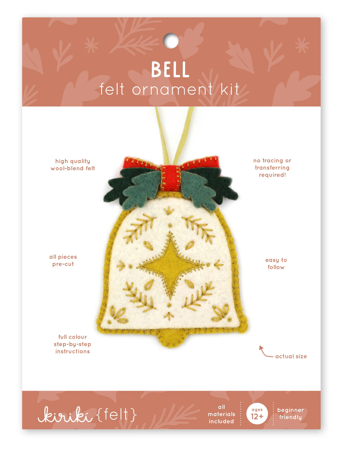 Kiriki Press - Bell - Felt Ornament Kit