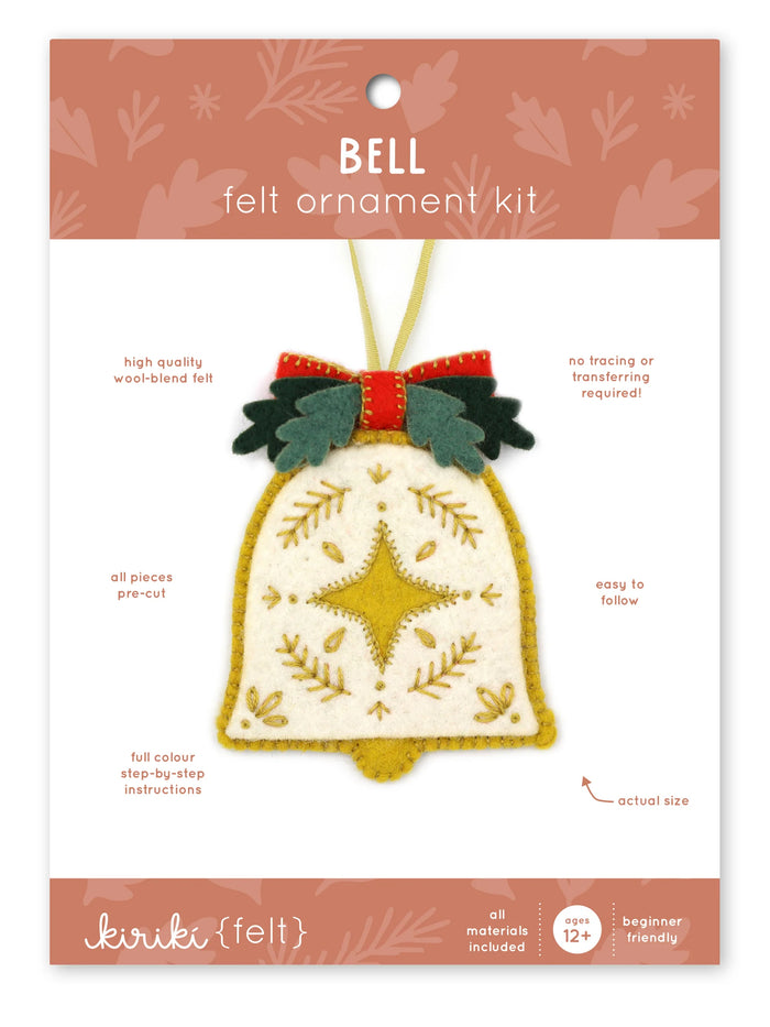 Kiriki Press - Bell - Felt Ornament Kit