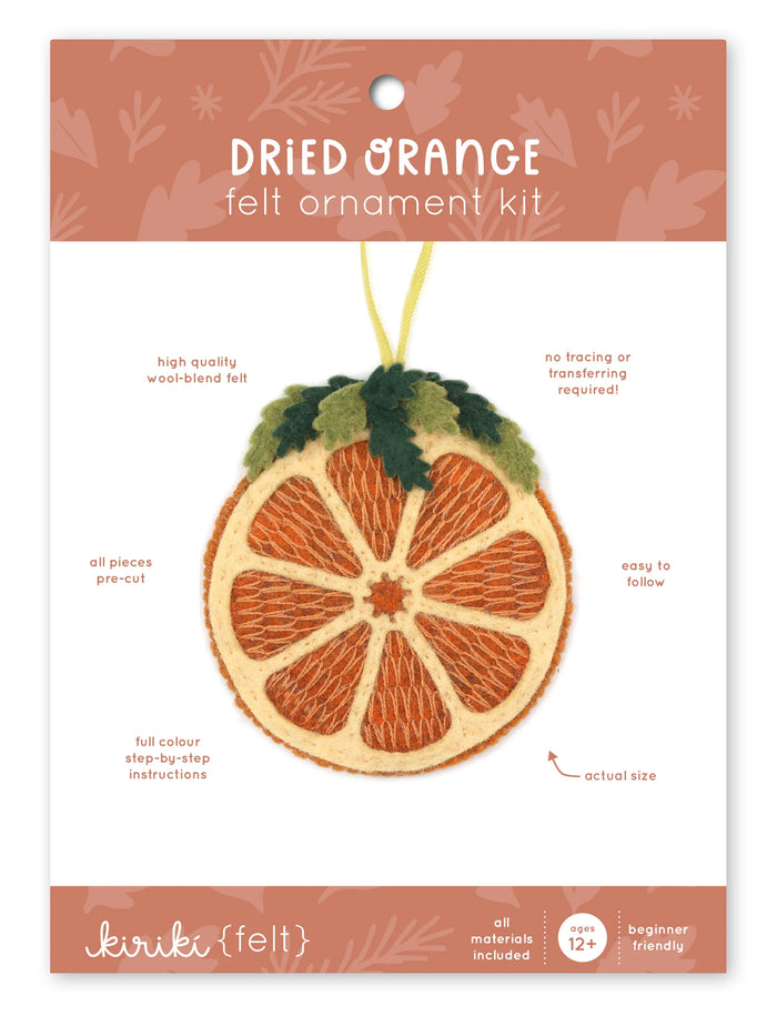 Kiriki Press - Dried Orange - Felt Ornament Kit