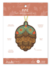 Kiriki Press - Pinecone - Felt Ornament Kit