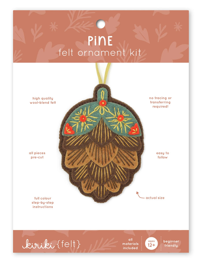 Kiriki Press - Pinecone - Felt Ornament Kit