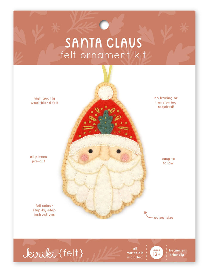 Kiriki Press - Santa Claus - Felt Ornament Kit