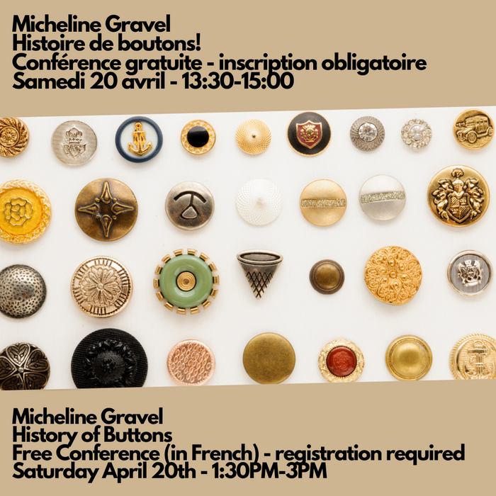 Micheline Gravel - Histoire de boutons! Conférence gratuite.