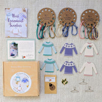 Knitted Bliss - Mini Sweater Ornament Embroidery Kit