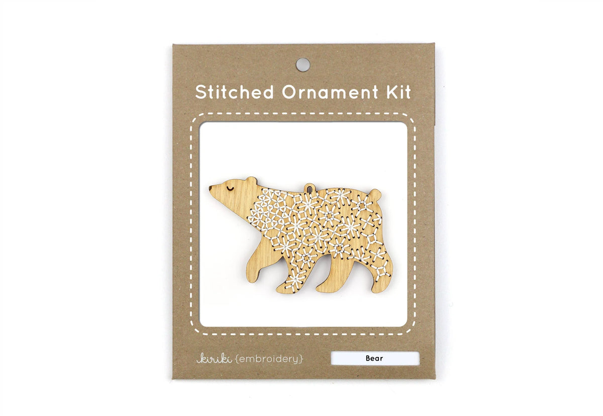 Kiriki Press - Bear - Embroidered Ornament Kit