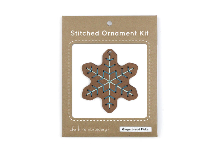 Kiriki Press - Gingerbread Flake - Embroidered Ornament Kit